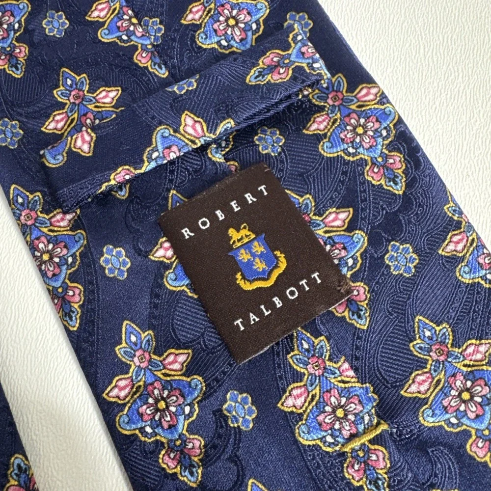 Robert Talbott Best Of Class‎ Dress Tie Multicolor Silk Hand Sewn in USA